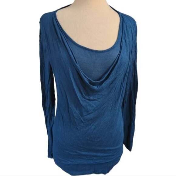 Thyme Medium Swoop Neck Business Casual Thin Sweater - Picture 1 of 4